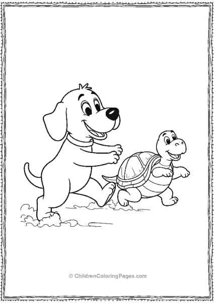 Clifford And Turtle Ready For A Race Free PDF Printable