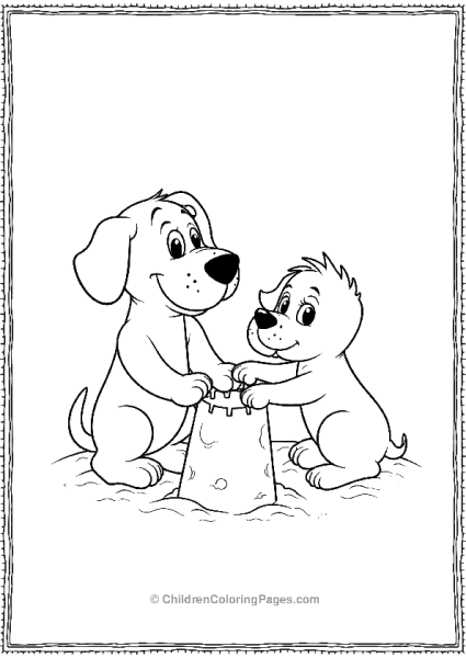 Clifford Building Sandcastle With Cleo Free PDF Printable