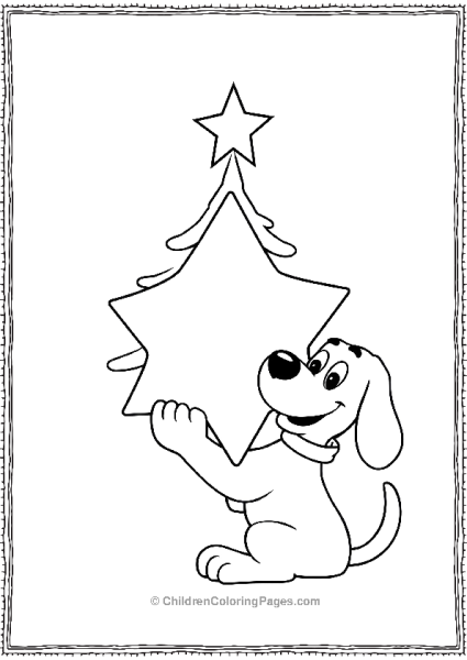 Clifford Carrying A Giant Star Free PDF Printable