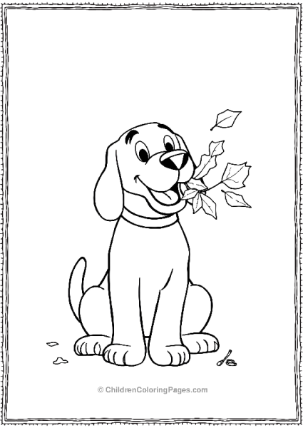 Clifford Catching Autumn Leaves Free PDF Printable