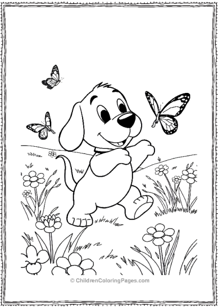 Clifford Chasing Butterflies Free PDF Printable