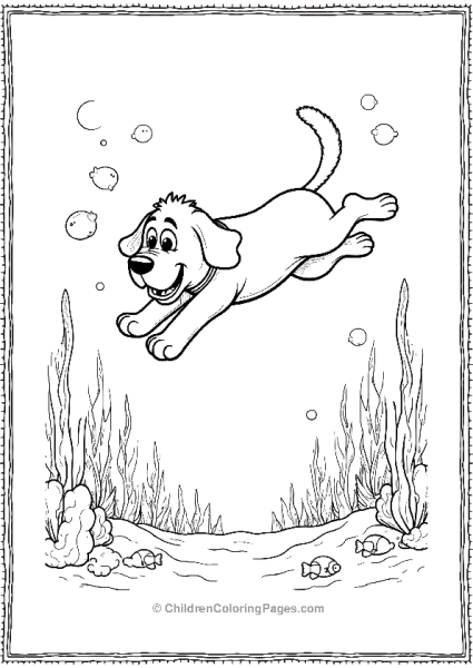 Clifford Diving In Underwater  Free PDF Printable