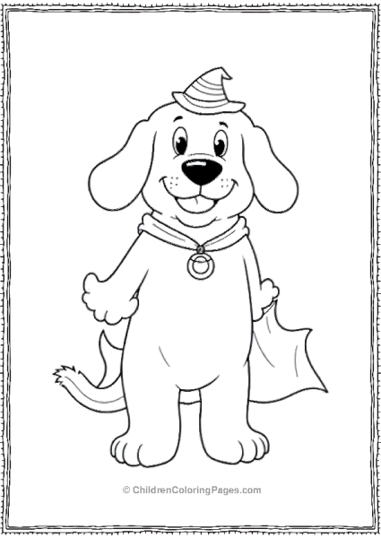 Clifford Dressed As A Superhero Free PDF Printable