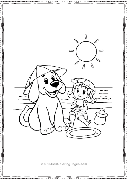 Clifford Enjoying Sunny Beach Free PDF Printable