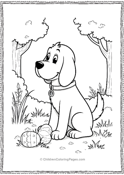 Clifford Finding Hidden Easter Eggs Free PDF Printable