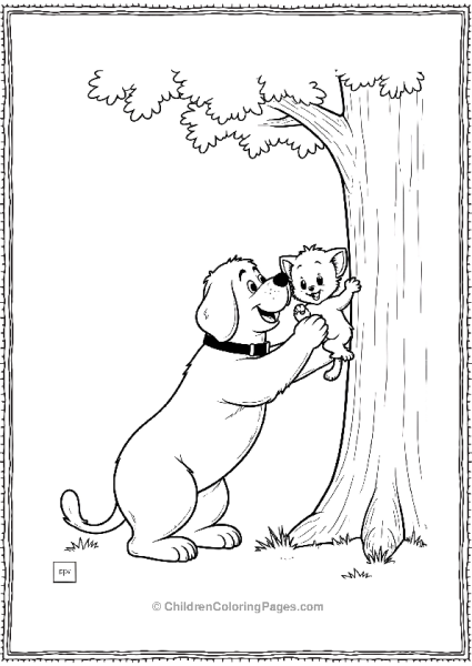 Clifford Helping A Kitten Free PDF Printable