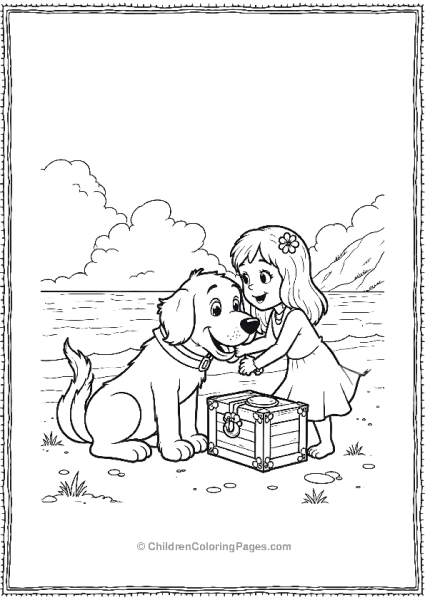 Clifford Helping Emily Find A Treasure Free PDF Printable