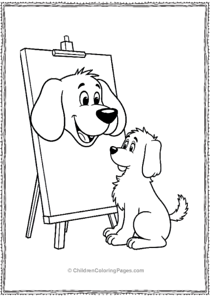 Clifford Looking At His Portrait Free PDF Printable