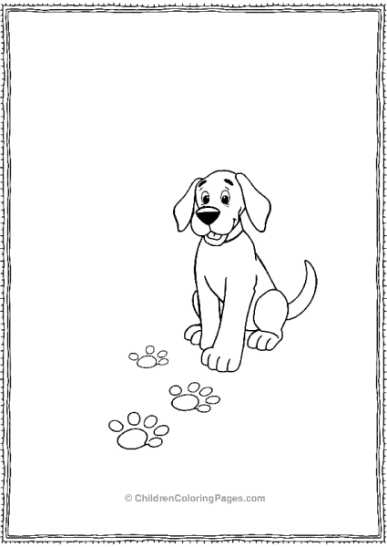 Clifford Making Paw Prints In Snow Free PDF Printable