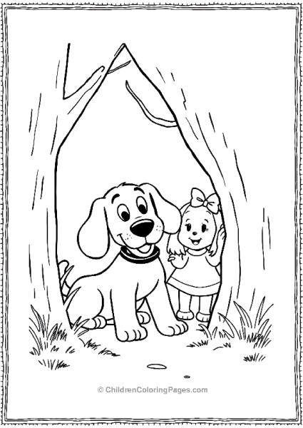 Clifford Playing Hide And Seek Free PDF Printable