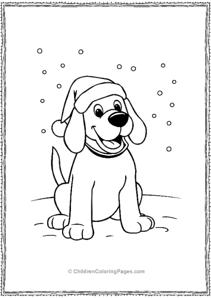 Clifford Playing In The Snow Free PDF Printable