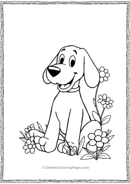 Clifford Playing In The Spring Time Free PDF Printable