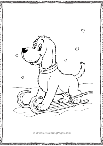 Clifford Pulling A Sled Free PDF Printable