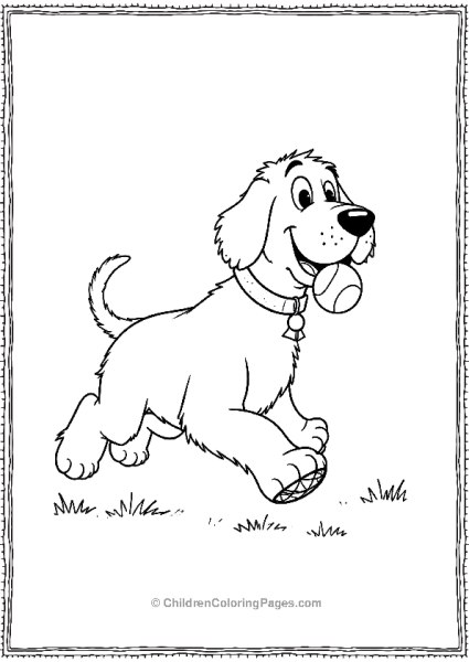 Clifford Running Across A Field With A Ball Free PDF Printable