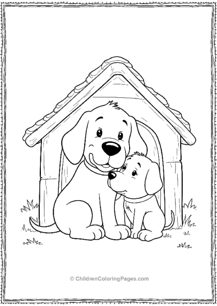 Clifford Snuggling His Friend Free PDF Printable