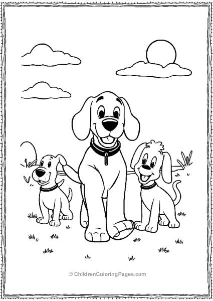 Clifford Walking With His Friends Free PDF Printable