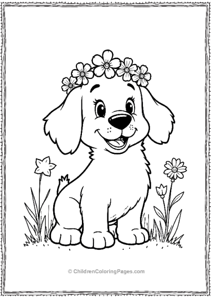 Clifford With A Flower Crown Free PDF Printable