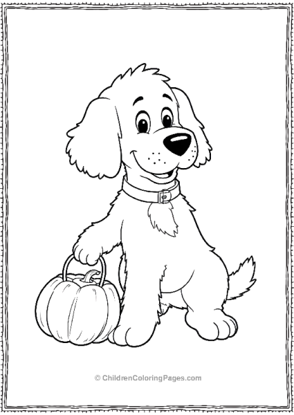 Clifford With A Pumpkin Free PDF Printable