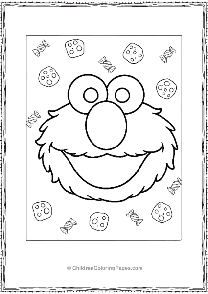 Close Up Of Elmo Free PDF Printable