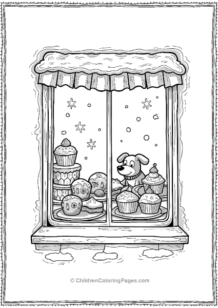 Cozy Bakery Window Display Black Friday Treats Free PDF Printable