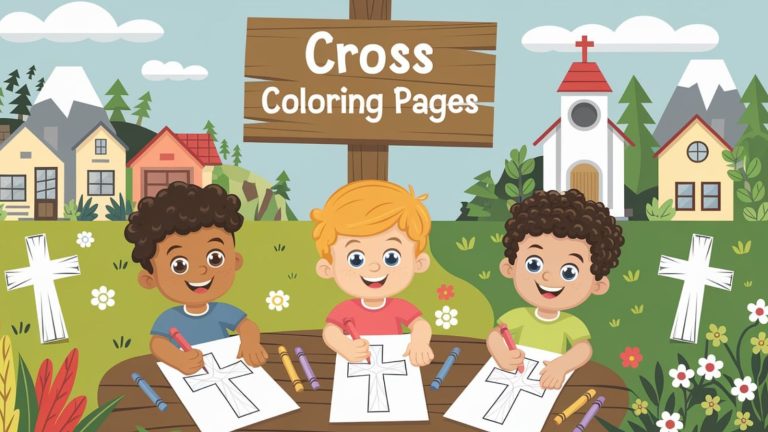 Cross Coloring Pages