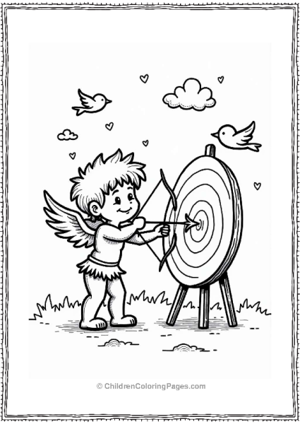 Cupid S Heart Target For Valentine’s Day Free PDF Printable