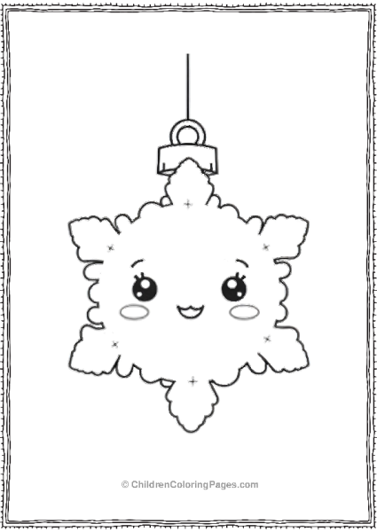 Cute Snowflake Ornament Free PDF Printable