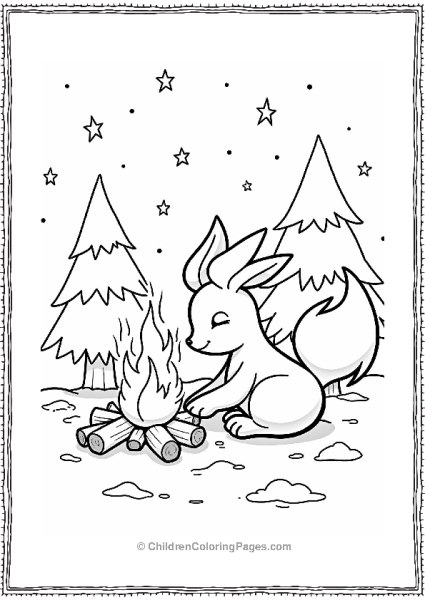 Cyndaquil Warming Up By The Fire Free PDF Printable