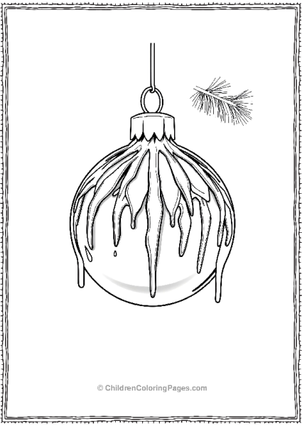 Delicate Icicle Drops Ornament Free PDF Printable