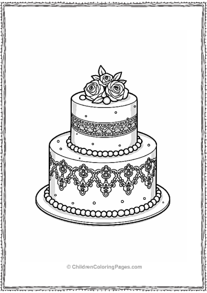 Delicate Lace Cake Design Free PDF Printable