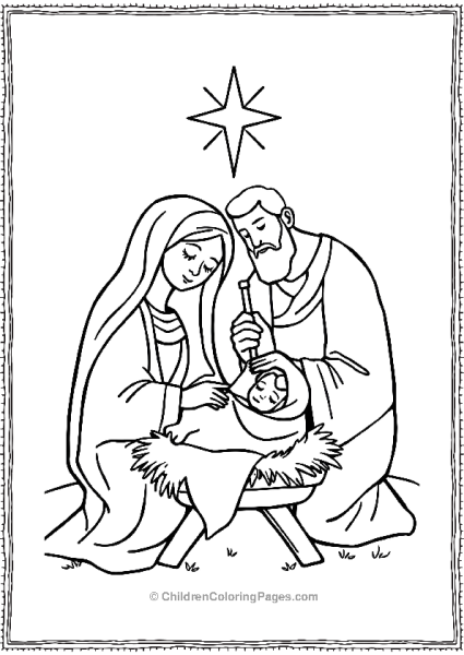 Depiction Of Mary And Joseph Free PDF Printable