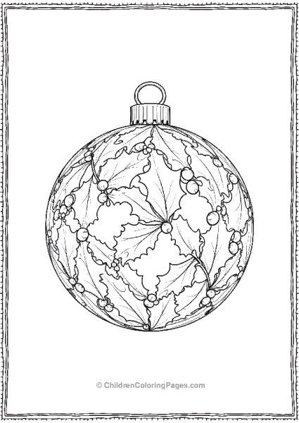 Detailed Hollies And Berries Ornament Free PDF Printable