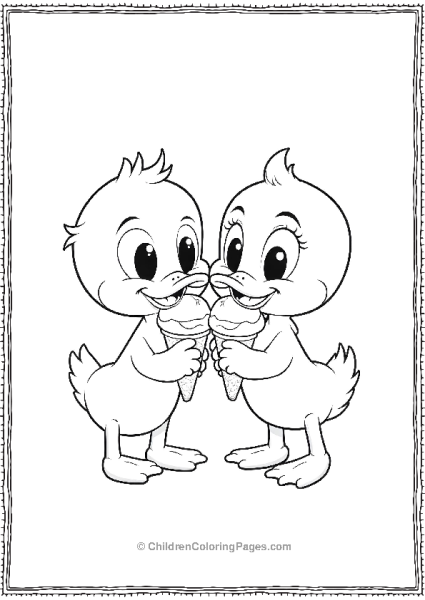 DuckTales Dewey And Louie Eating Icecream Free PDF Printable