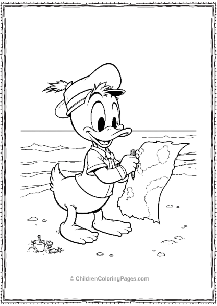 DuckTales  Dewey Drawing A Treasure Map Free PDF Printable