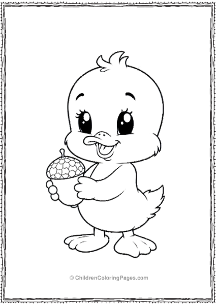 DuckTales Dewey Holding A Large Acorn Free PDF Printable