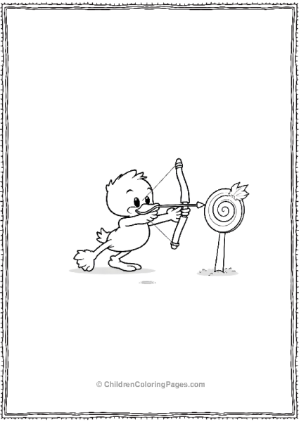 DuckTales Dewey With A Bow And Arrow Free PDF Printable