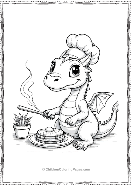 Dragon Chef Cooking Pancakes Free PDF Printable