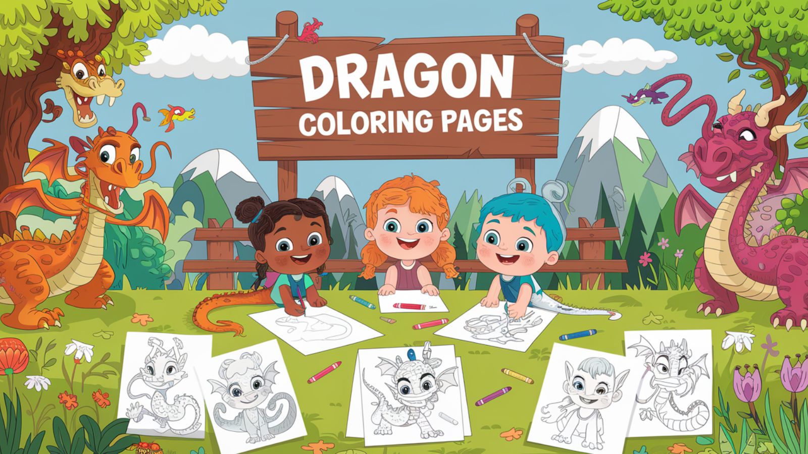 Dragon Coloring Pages – Download Free PDFs For Kids 🐉🔥🖍️