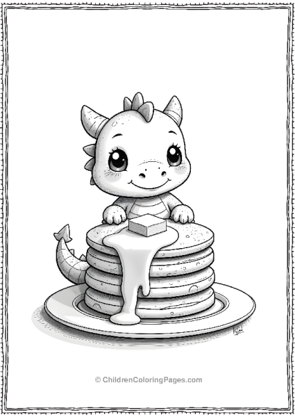 Dragon Eating Pancakes Free PDF Printable