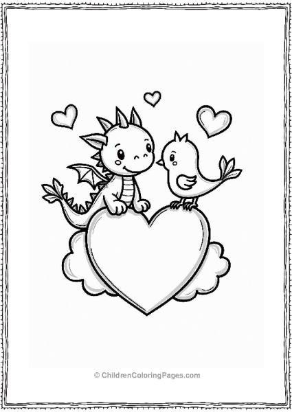 Dragon Hearts On A Cloud Free PDF Printable