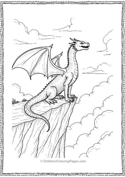 Dragon On A Cliff Free PDF Printable