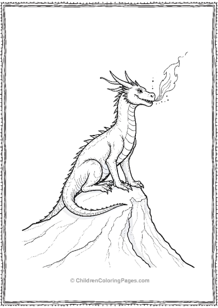 Dragon On Mountaintop Free PDF Printable