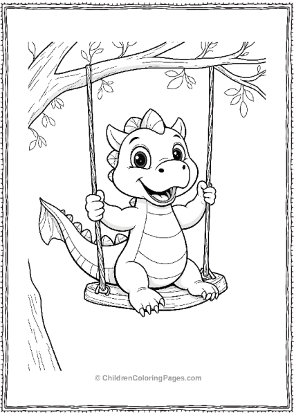 Dragon On Swing  Free PDF Printable