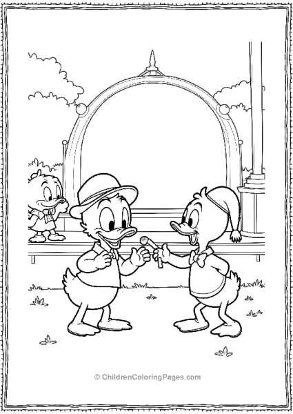 DuckTales Family Enjoying Outdoor Free PDF Printable