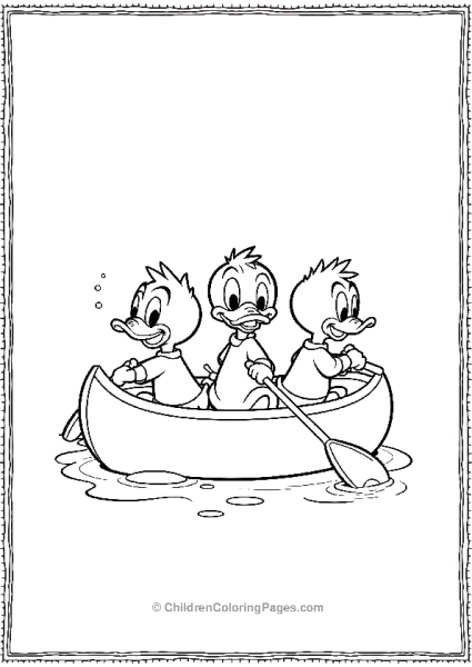 DuckTales Ducks Rowing A Boat Free PDF Printable