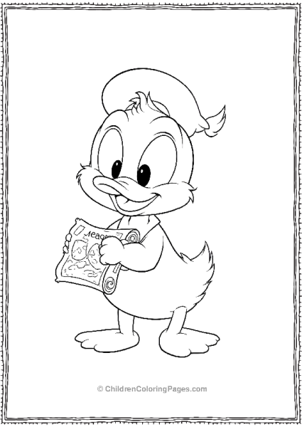 DuckTales Louie Carrying A Tiny Treasure Map Free PDF Printable