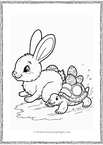 Easter Bunny And Turtle Easter Egg Race Free PDF Printable