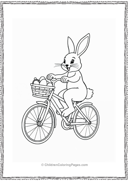 Easter Bunny Bicycle Ride With Easter Eggs Free PDF Printable