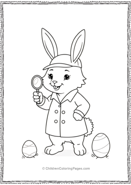 Easter Bunny Detective With Easter Eggs Free PDF Printable