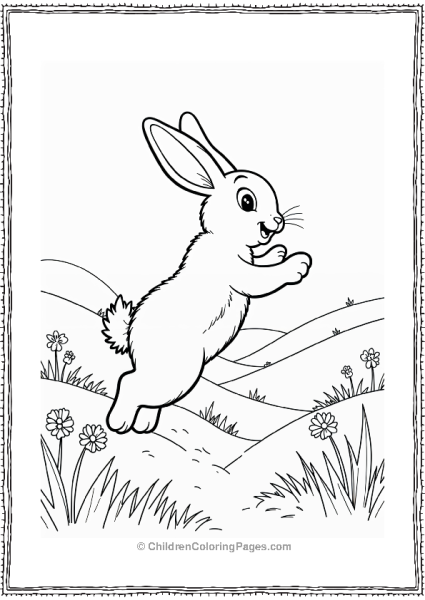 Easter Bunny Hillside Hop Free PDF Printable